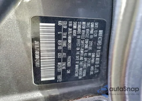 2021 Nissan Rogue Sport S z USA, uszkodzony, nr VIN JN1BJ1AW0MW420801